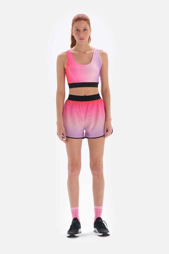 Dagi Pink Mountain Active Shorts with Leggings 9