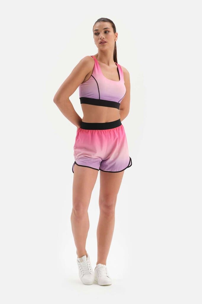 Dagi Pink Mountain Active Shorts with Leggings 12