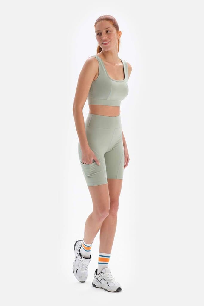 Mint Green Dagi Active Mint Pocket Biker Leggings