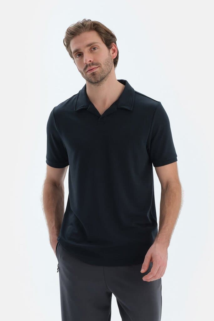 Dagi Black Modal Pique Polo Shirt