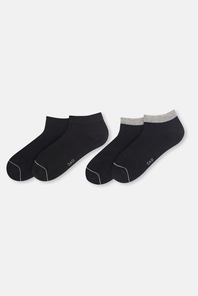 Dagi Men's Black 2-Pack Slipper Socks