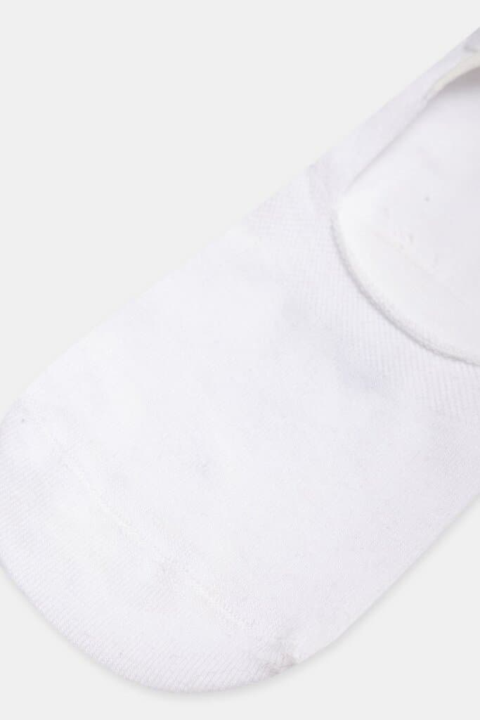Dagi White Men's Cotton Low-Cut Invisible Socks 2