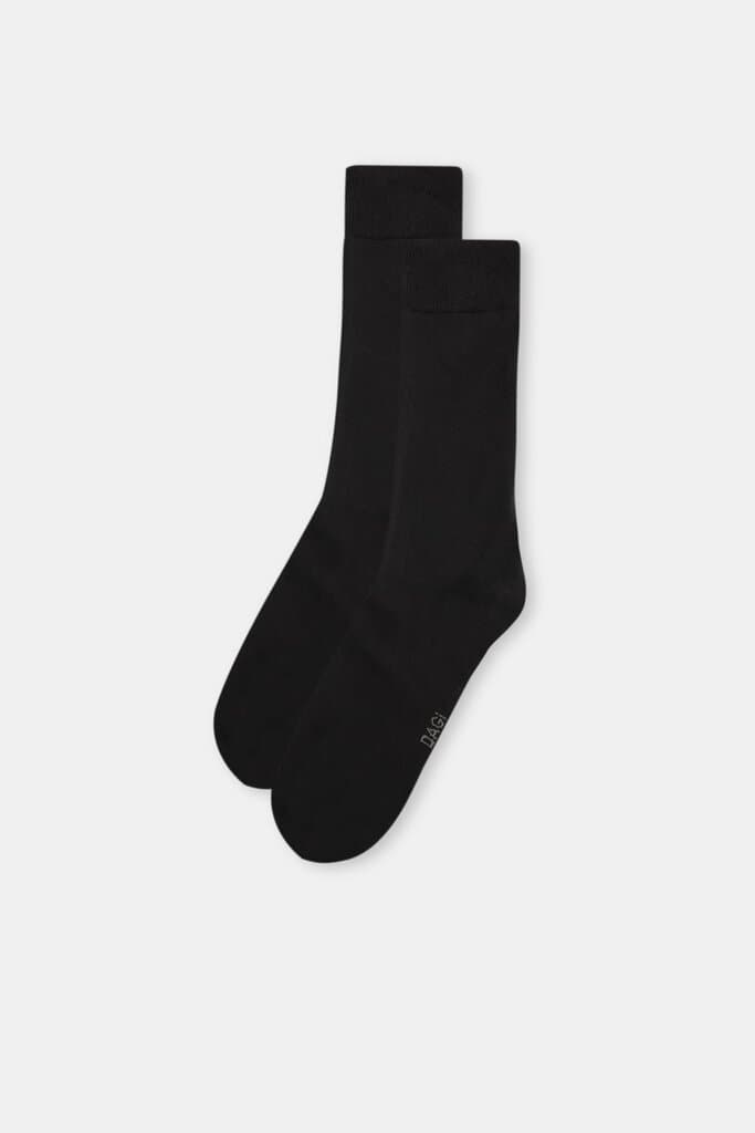Dagi Men's Black Cotton Socks (2-Pack) 2