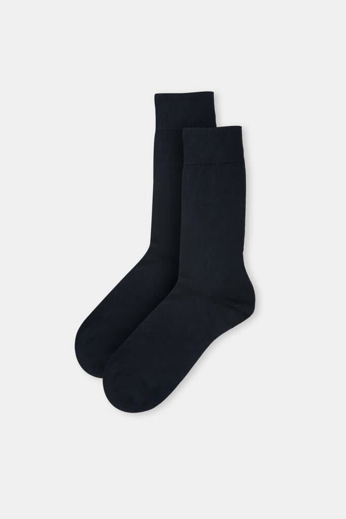 Dagi Navy Blue Mercerized Socks