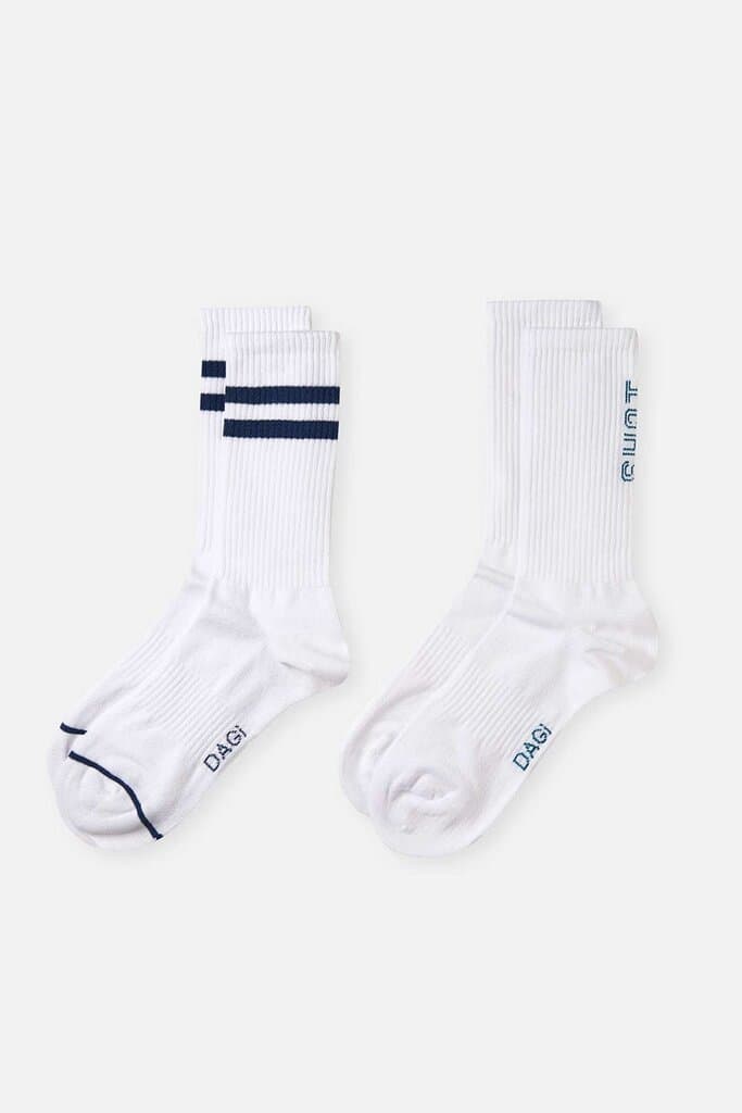 Dagi Men's 2-Pack White Drop Shot Socks