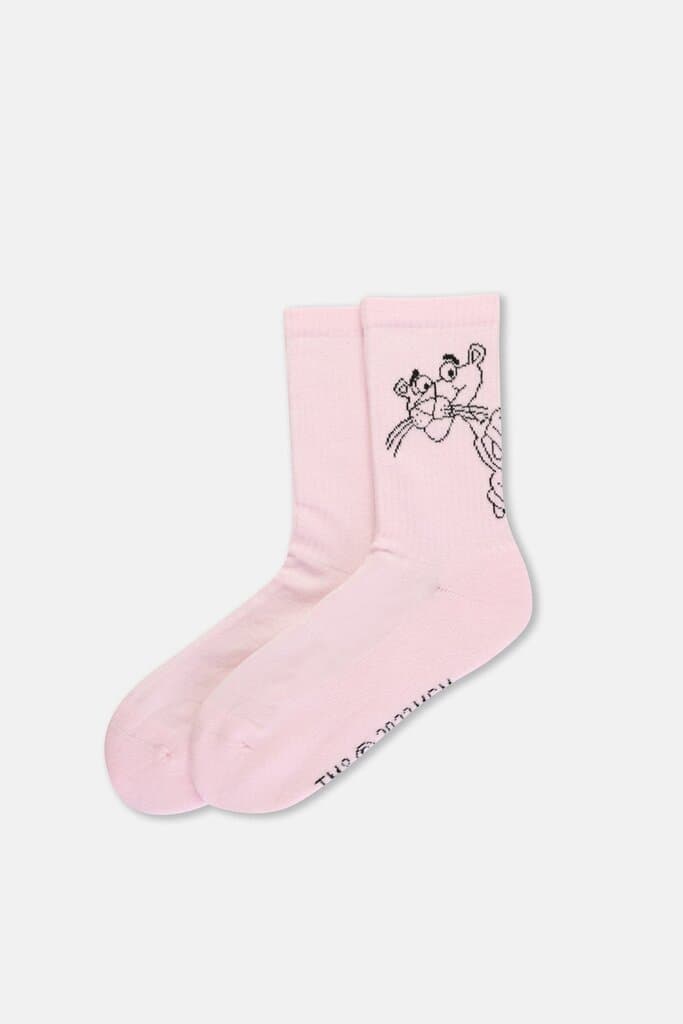 Dagi Women's Two-Pair Panther Socks, White-Pink 4