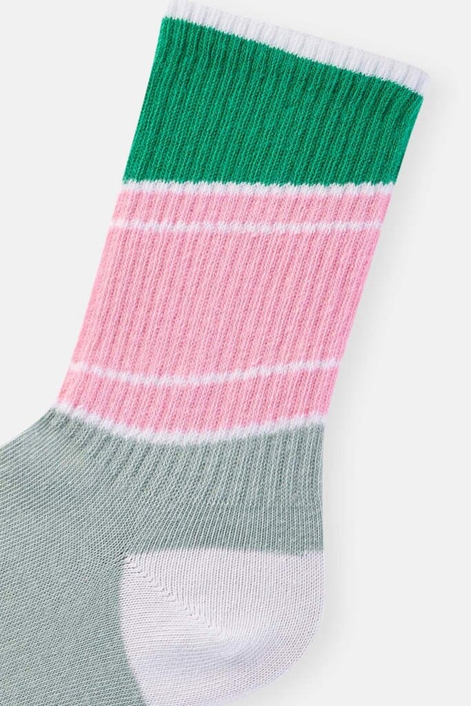 Dagi Women's 2-Pack Green and White Slogan Sports Socks 5