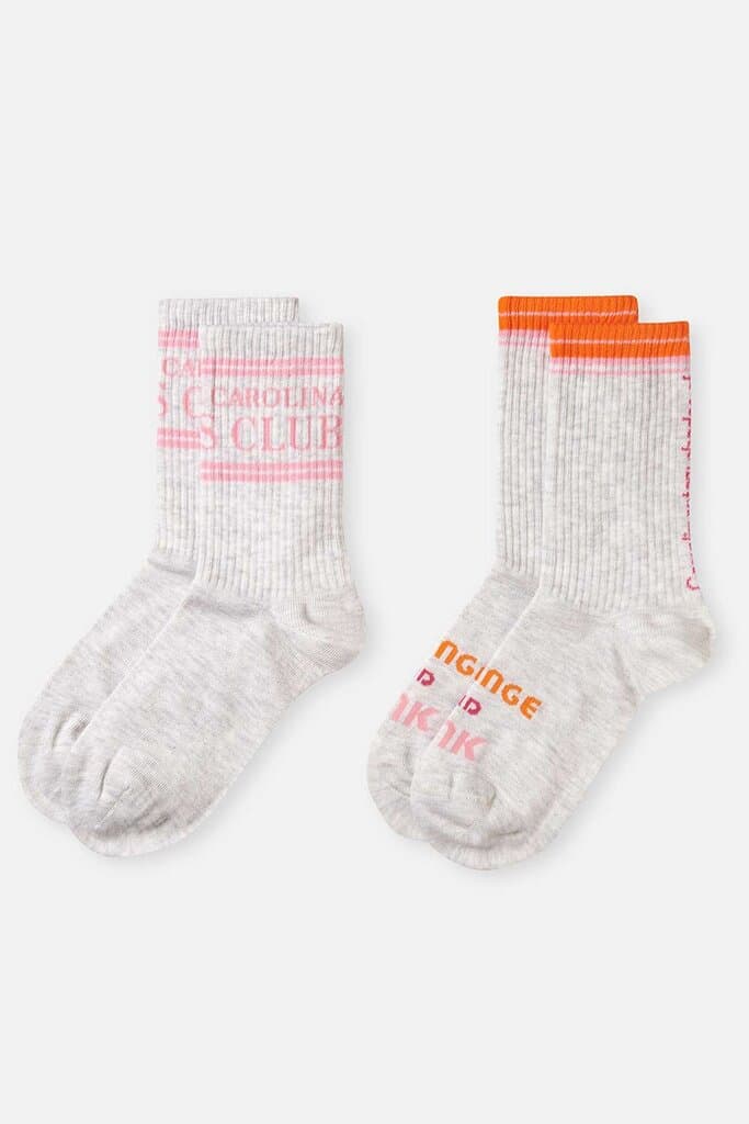 Dagi Women's Gray Melange 2-Pack No-Show Sports Socks