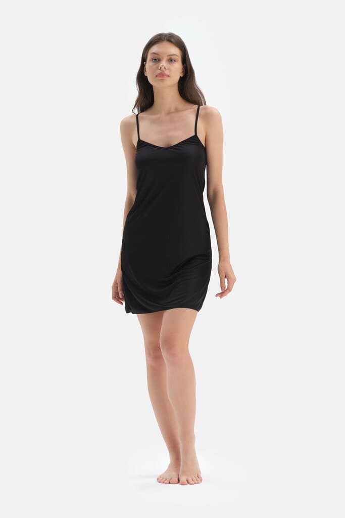 Dagi Black Long Slip Dress