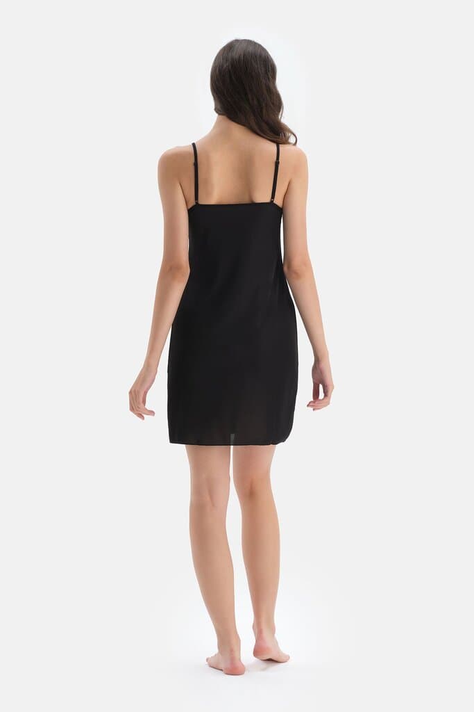 Dagi Black Long Slip Dress 2
