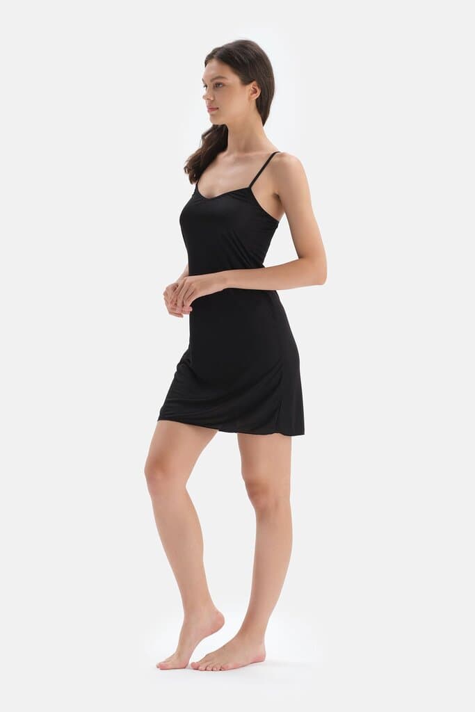Dagi Black Long Slip Dress 3