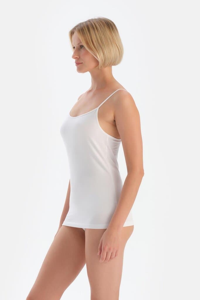 Dagi Women's White 2-Pack Thin Strap Pima Cotton Camisole 3