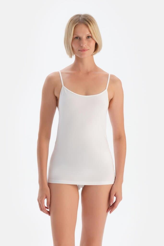 Dagi Women's White 2-Pack Thin Strap Pima Cotton Camisole 4