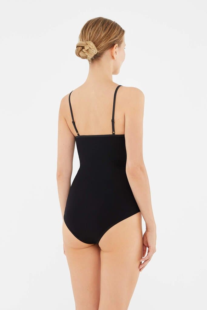Dagi Black Cotton Women's Bodysuit 5
