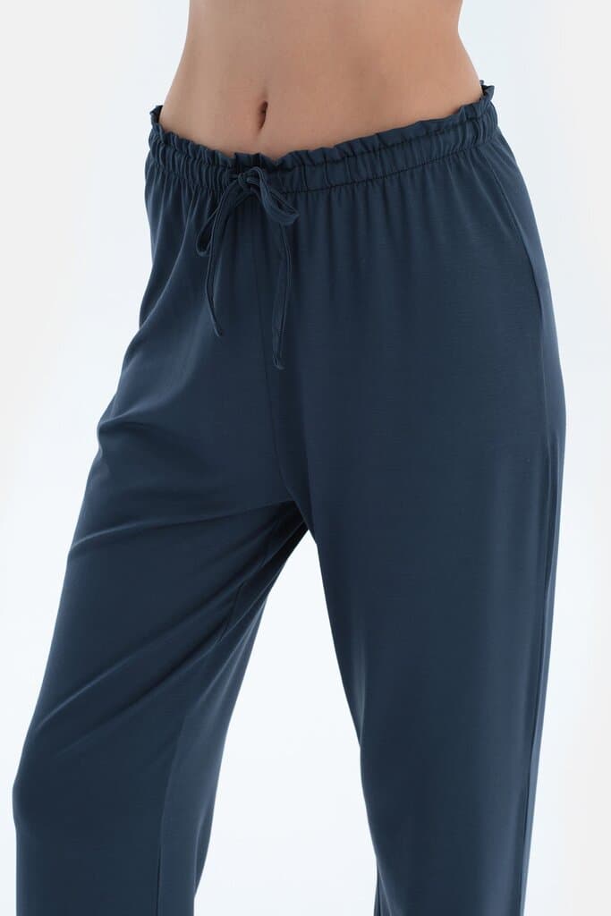 Dagi Navy Blue Short-Sleeve Basic Pajama Set 7