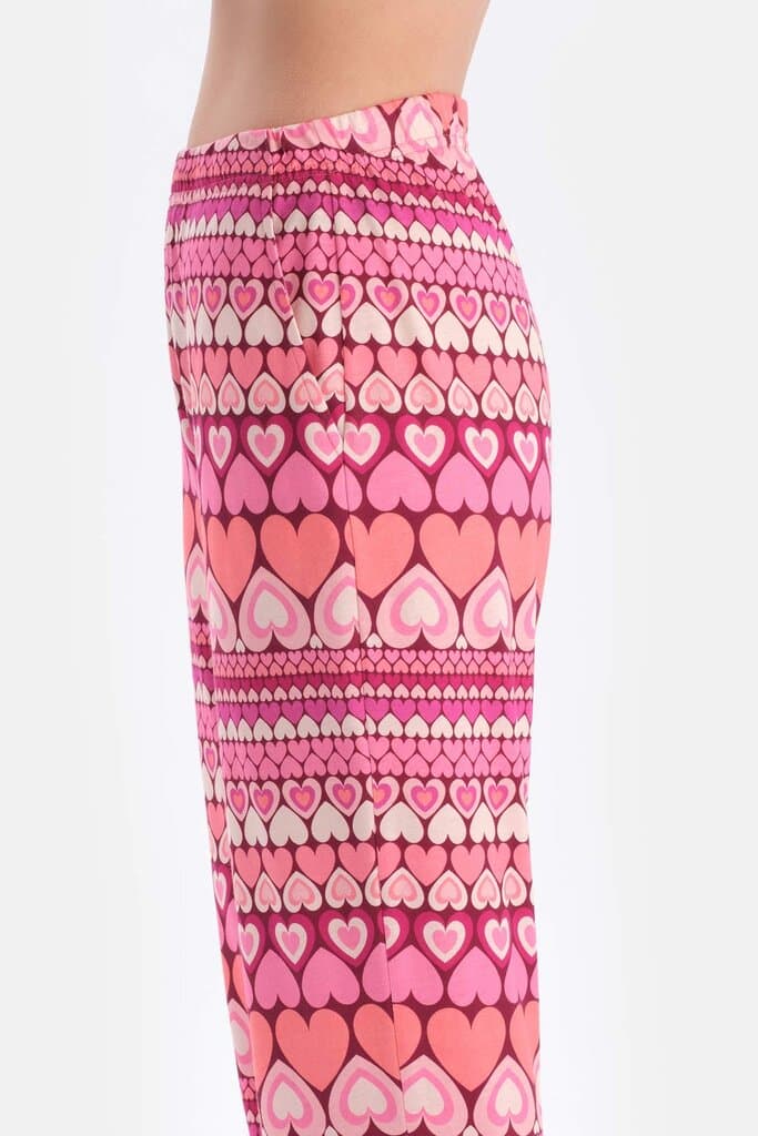 Dagi Multicolor Heart Print Pajama Set 5