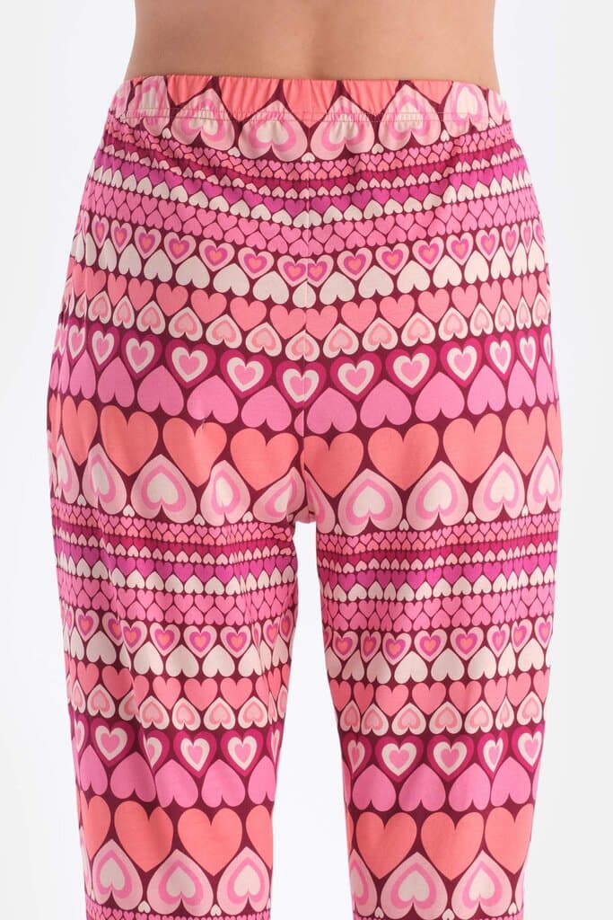 Dagi Multicolor Heart Print Pajama Set 6
