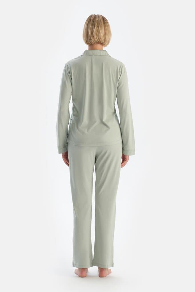 Dagi Mint Green Modal Pajama Set with Satin Trim 2