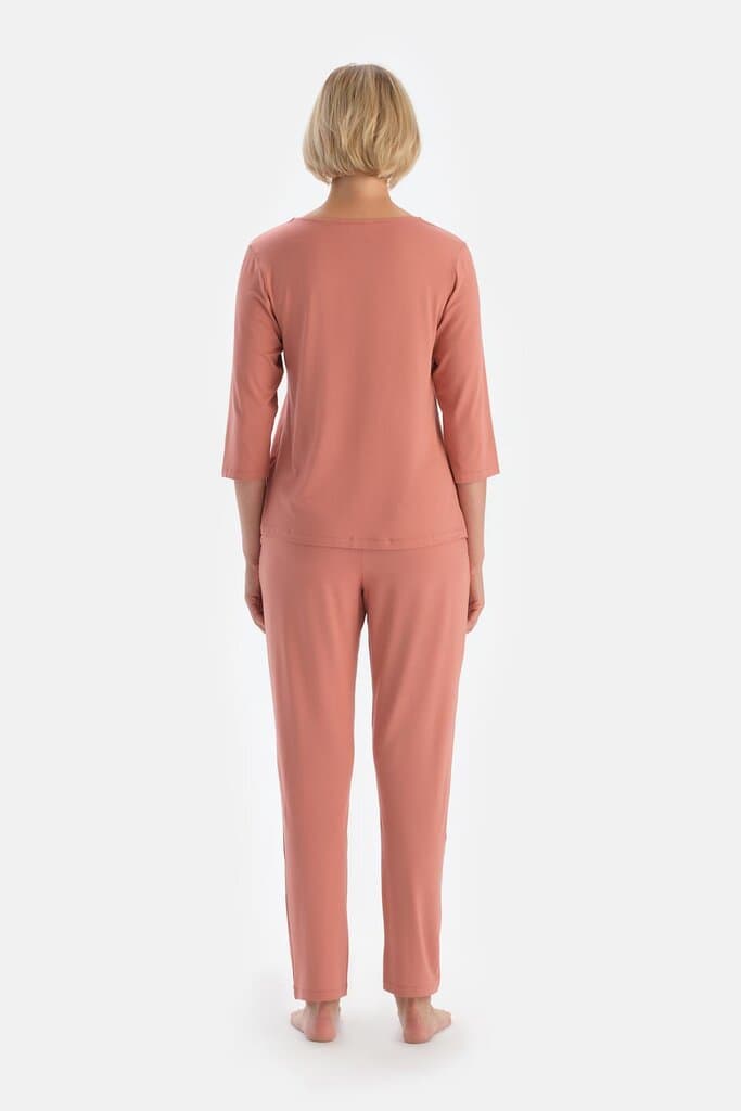 Dagi Women's Long-Sleeve V-Neck Viscose Pajama Set 2