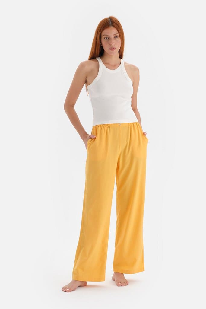 Dagi Broken White Knit Cotton Pajama Set