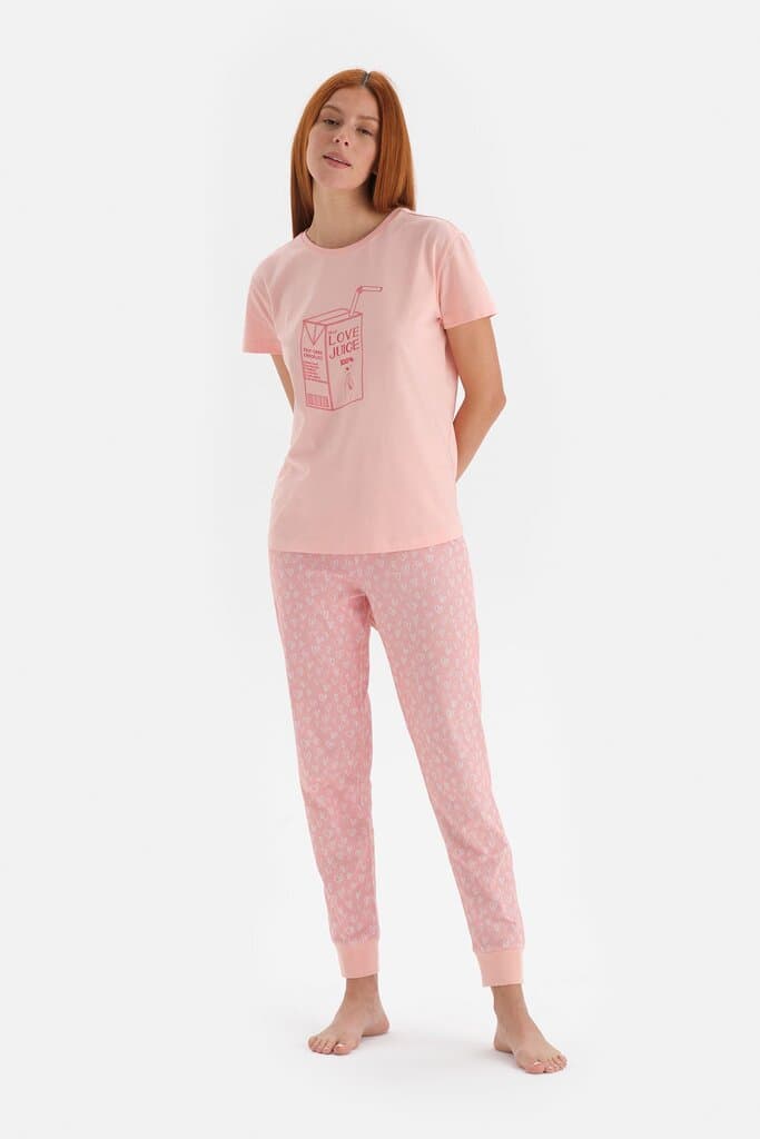 Dagi Salmon Short-Sleeve Jogger Pajama Set 6