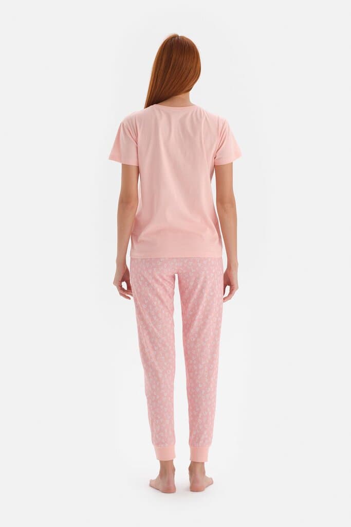 Dagi Salmon Short-Sleeve Jogger Pajama Set 2