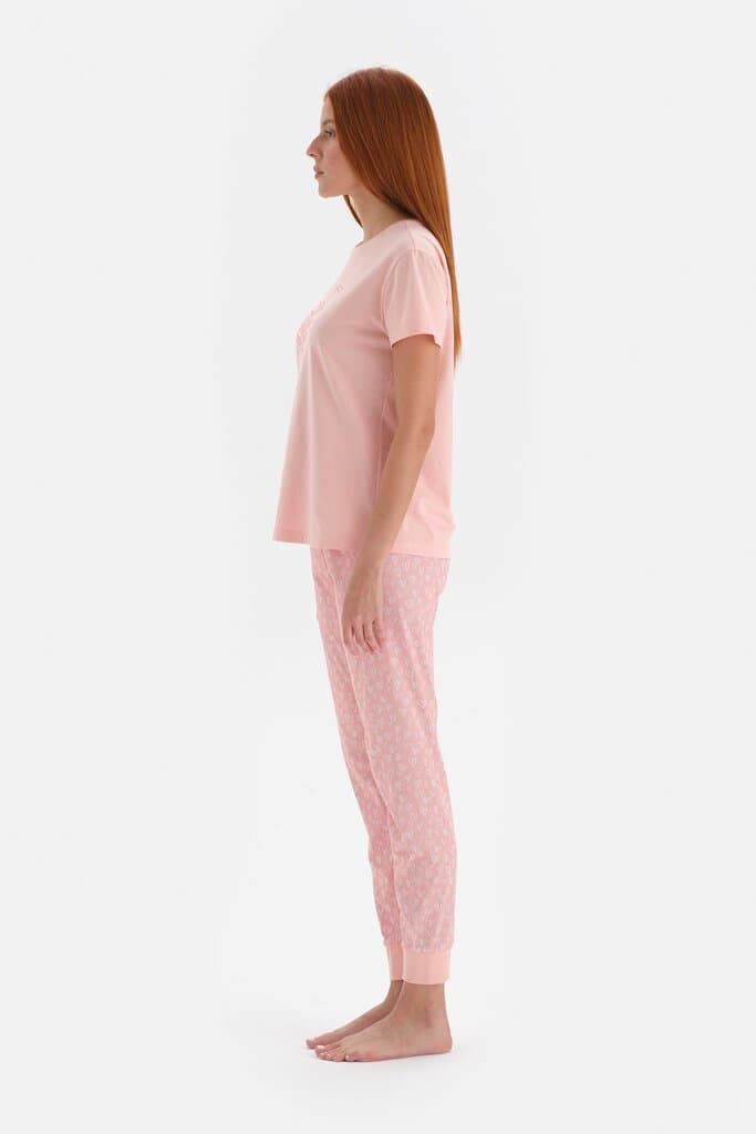 Dagi Salmon Short-Sleeve Jogger Pajama Set 3