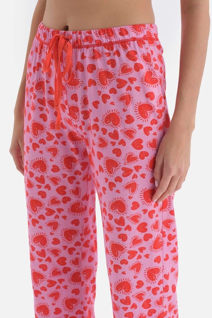 Dagi White Printed Short-Sleeve Cotton Pajama Set 5