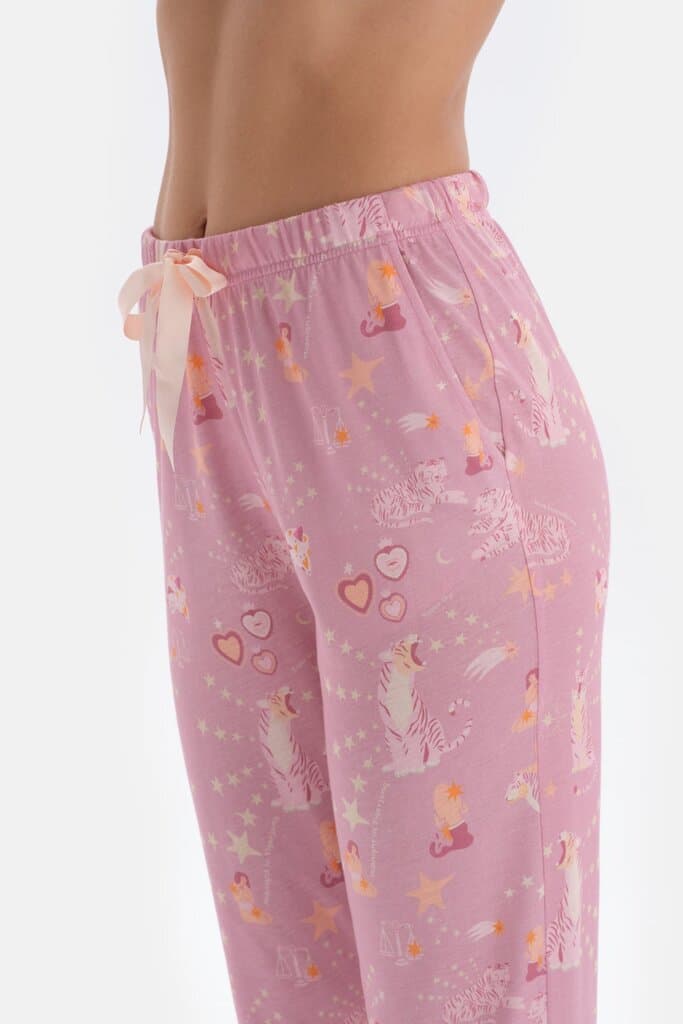 Dagi Pink Print Pajama Set 5