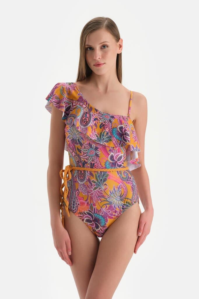 Dagi Purple One-Shoulder Swimsuit