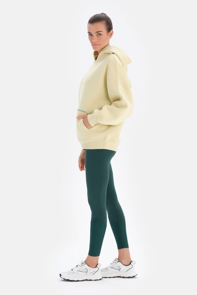 Light Green Dagi Active Back-Printed Hooded Sweatshirt 4