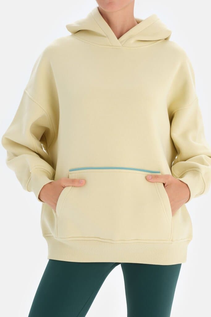 Light Green Dagi Active Back-Printed Hooded Sweatshirt 5