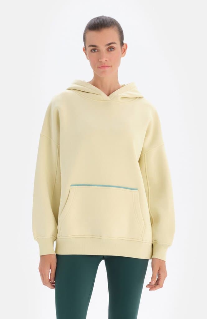 Light Green Dagi Active Back-Printed Hooded Sweatshirt 7