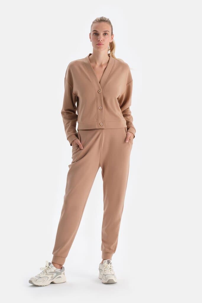 Dagi Milk Coffee Modal Button Cardigan 5