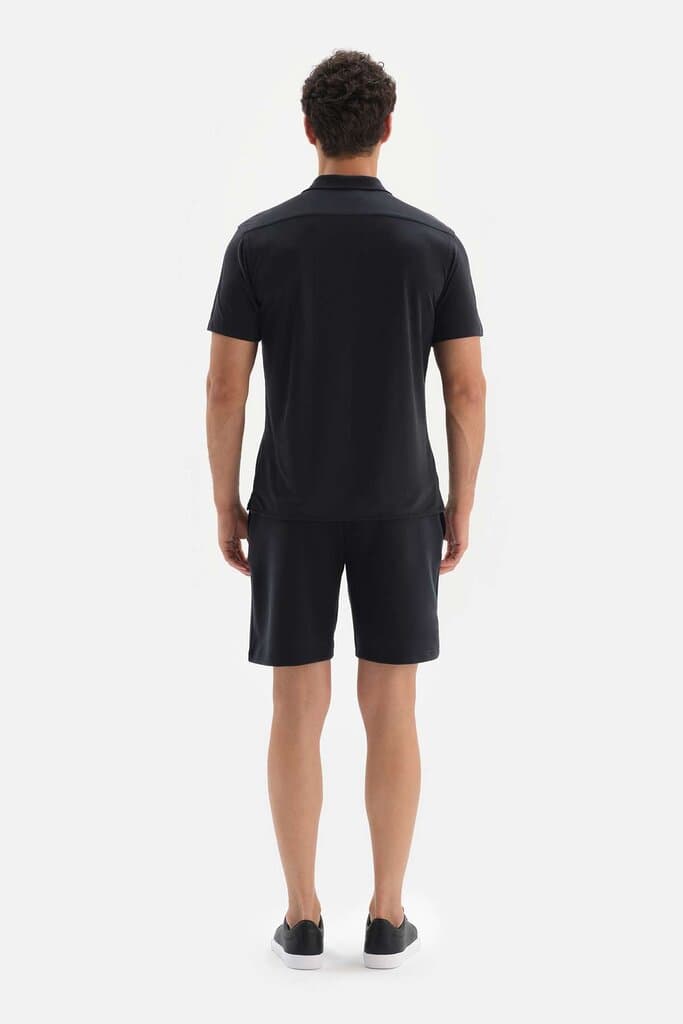 Dagi Navy Blue Cupra Short Sleeve Modal Shirt 2