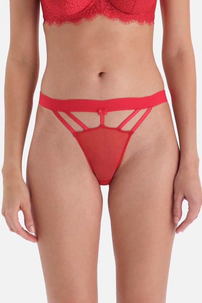 Dagi Red String Detail Brazilian Mesh 6