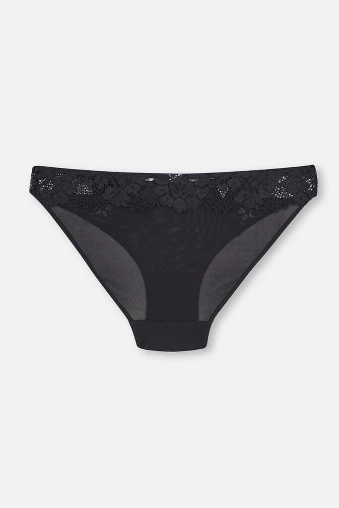 Dagi Black Lace Detail Micro Thong 2
