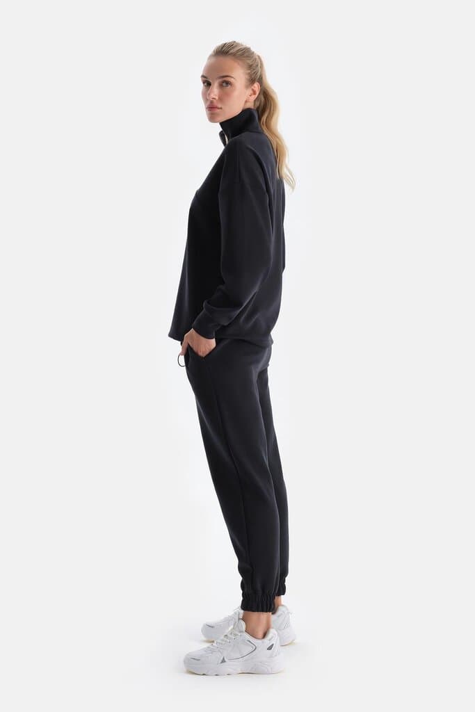 Dagi Black Women's Half-Zip Modal Sweatshirt 3