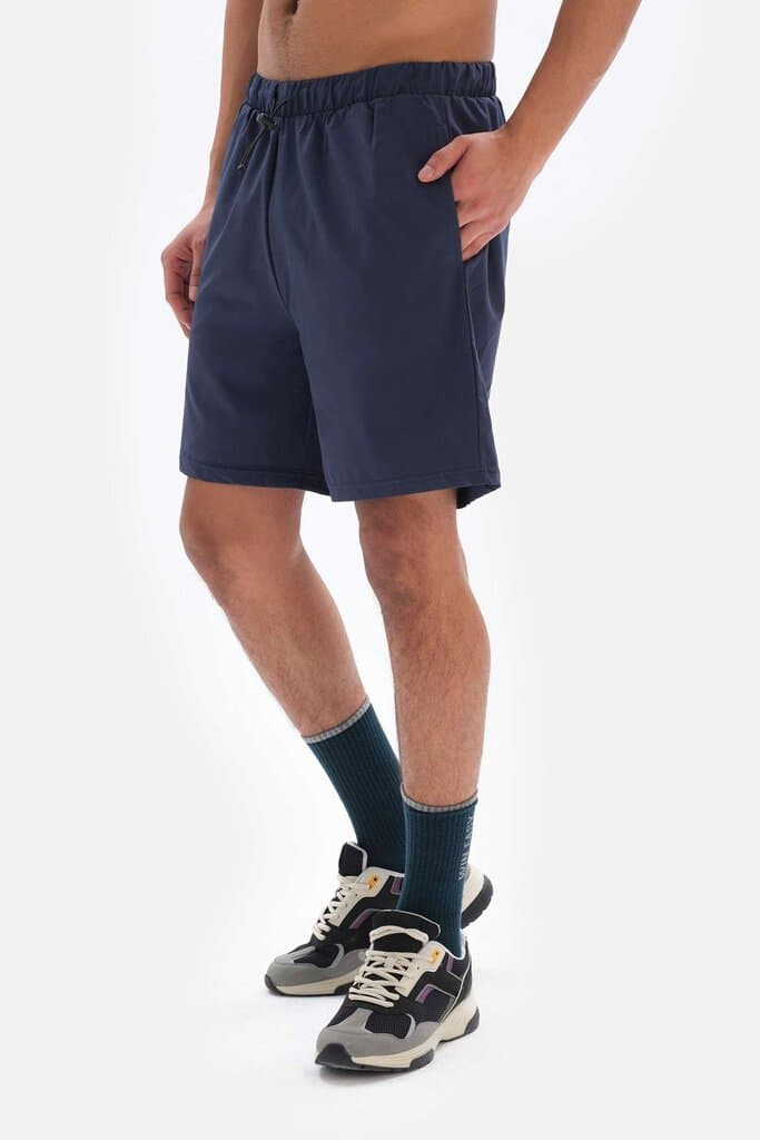 Navy Blue Dagi Active Men's Basic Shorts with Tight Lining 6