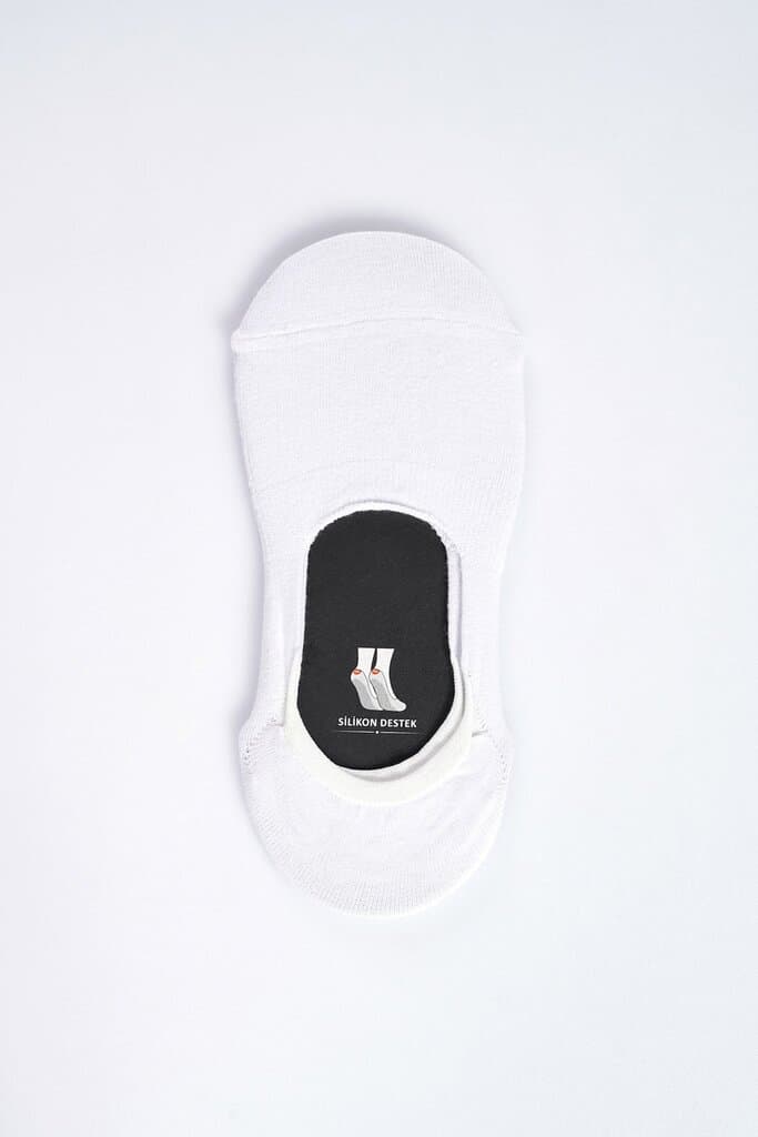 Dagi Women's White Cotton Invisible Socks