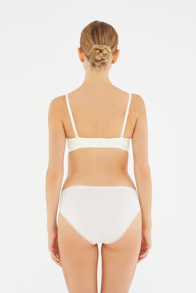 Dagi Ecru Plumeria Strapless Demi Bra 5