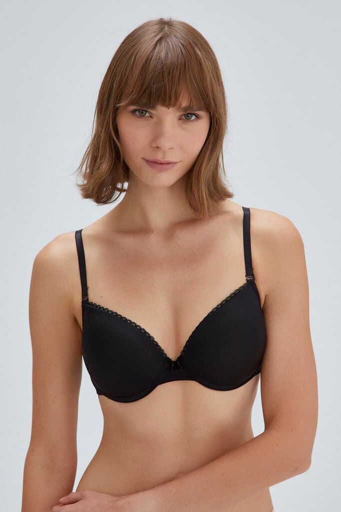 Dagi Black Almond-Shaped Balconette Shaping Bra