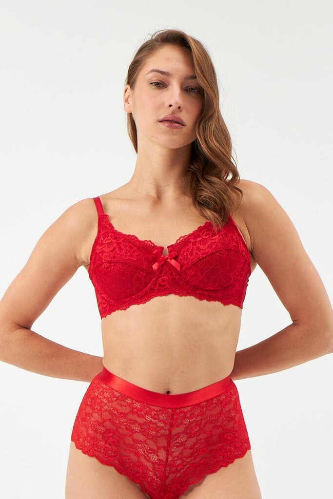 Dagi Red Underwire Lace Shaping Bra 2
