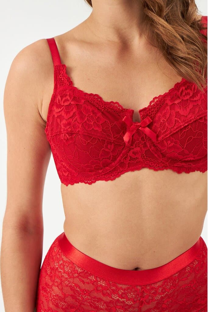 Dagi Red Underwire Lace Shaping Bra 5