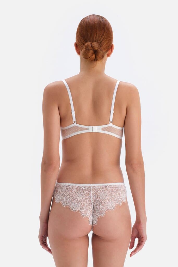 Dagi White Brazilian Brief with Ribbon Detail 7