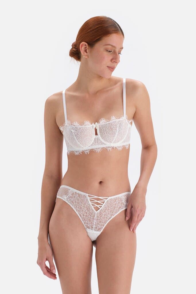 Dagi White Brazilian Brief with Ribbon Detail 9