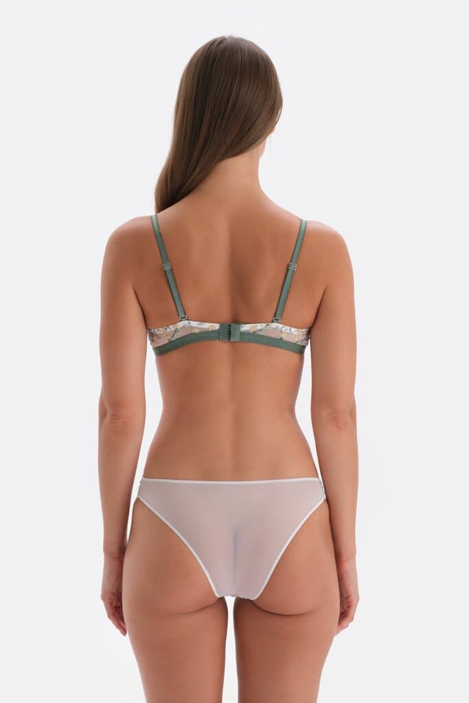 Dagi Ecru Floral Embroidered Brazilian Knickers 3
