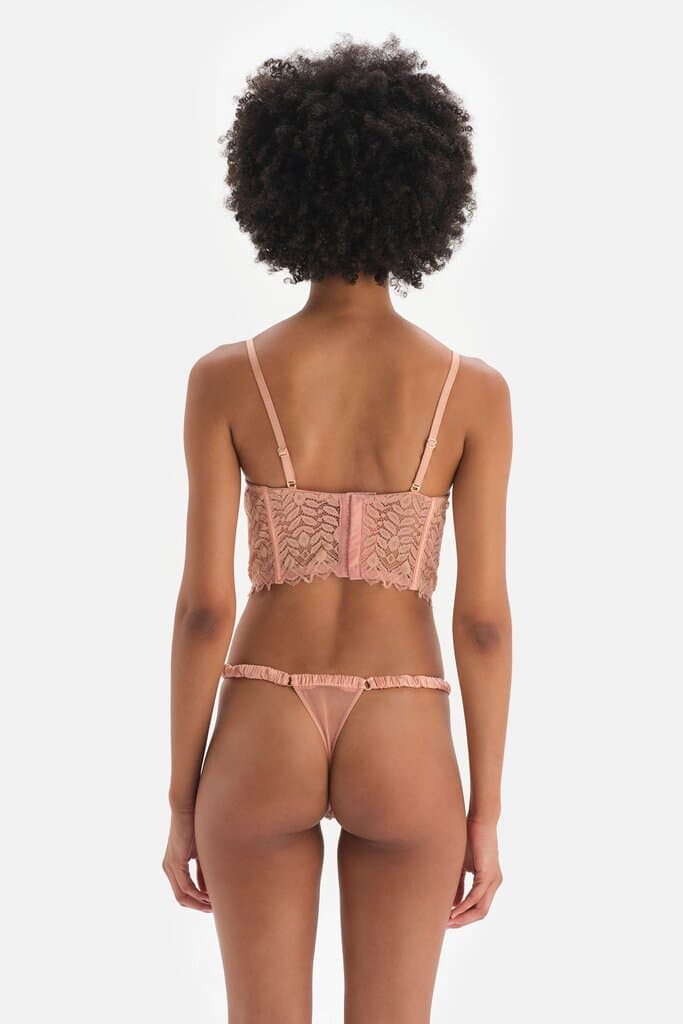 Dagi Salmon Satin Detailed Thong 3