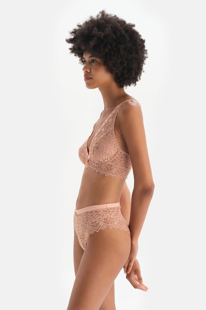 Dagi Salmon Satin Detailed Brazilian Briefs 5