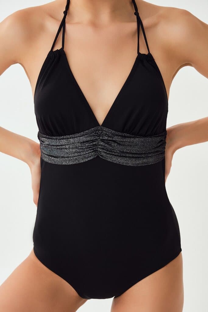 Dagi Black Neck-Tied Swimsuit 3